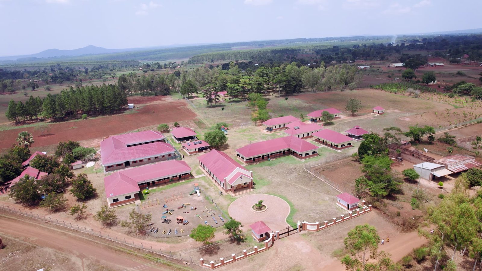 Aerial view of the New Life campus in Bulesa, Uganda