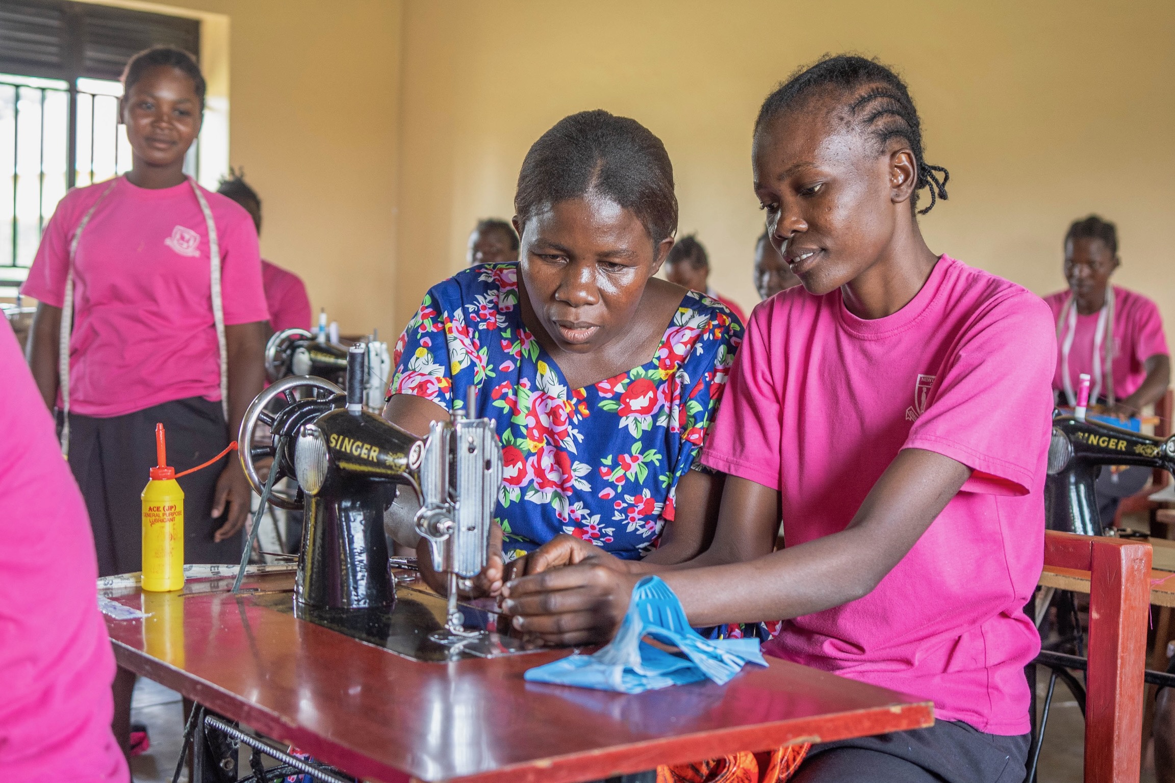 Tailoring practice at the Girls Skills Center